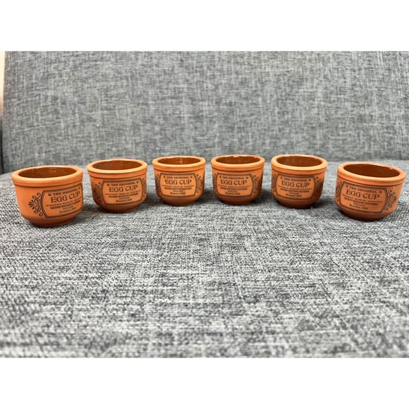 Henry Watson Pottery Other - Henry Watson Pottery Original Egg Cup Set of 6 Terracotta Made in England